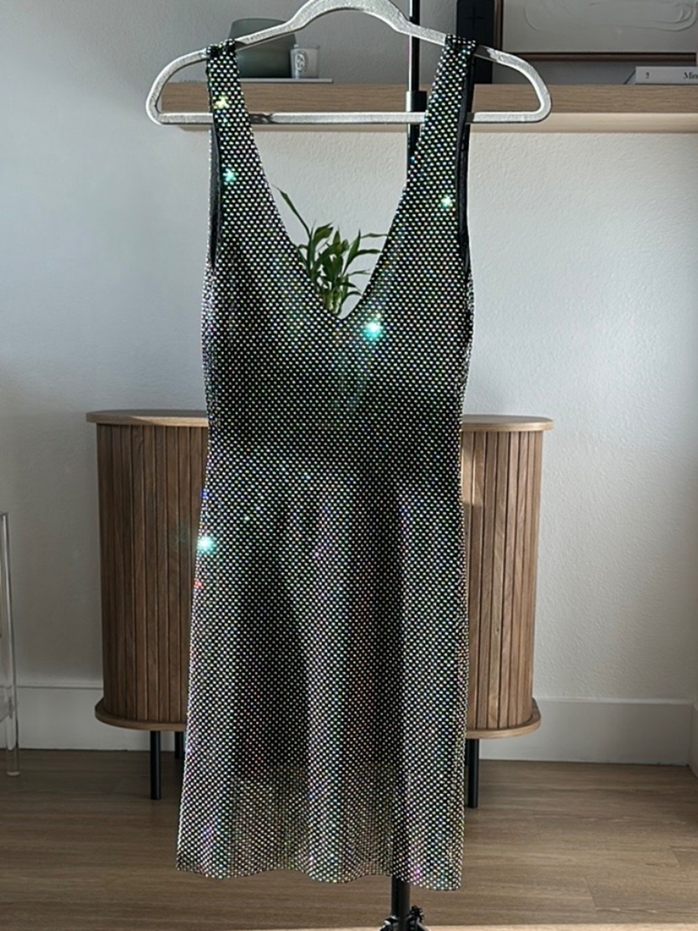 SLA The Label Black Gigi Diamante Dress